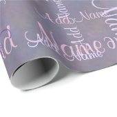 Papier Cadeau Ajoutez un nom (Coin rond)