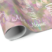 Papier Cadeau Ajoutez un nom (Coin rond)