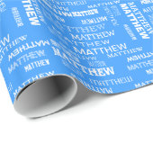 Papier Cadeau Ajoutez vos périodes multiples nommées a (Coin rond)