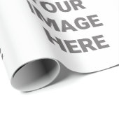 Papier Cadeau Ajoutez Votre Conception Photo Votre Propre Annive (Coin rond)