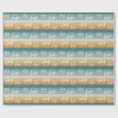 Papier Cadeau Ajoutez votre logo avec Pastel Sunrise Stripes (Plat)