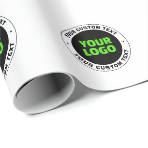 Papier Cadeau Ajoutez votre propre logo d'entreprise ou design t