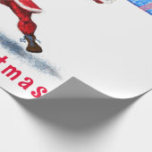 Papier Cadeau Ajuster Santa Claus Drôle papier d'enveloppement d (Coin)