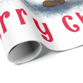 Papier Cadeau Ajuster Santa Claus Drôle papier d'enveloppement d (Coin rond)