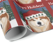 PAPIER CADEAU AKITA (Coin rond)