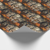 Papier Cadeau Akita Halloween Épouvantable (Coin)