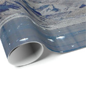 Papier Cadeau Alaska Mountains Ocean Pittoresque Photo (Coin rond)