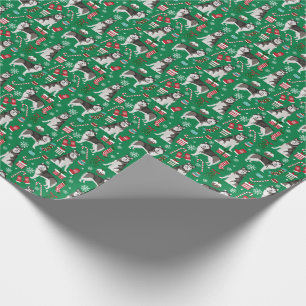 Papier Cadeau Alaskien Malamute Christmas Dog Enveloppe cadeau