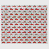 Papier Cadeau Alaskien Malamute Christmas Red Truck Enveloppe ca (Plat)