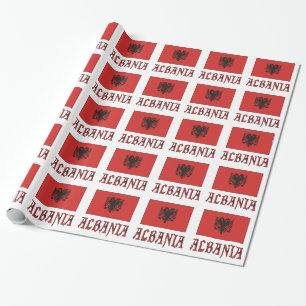 Papier Cadeau Albanie et drapeau albanais