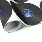 Papier Cadeau Album 33 de LP de disque vinyle (Coin rond)