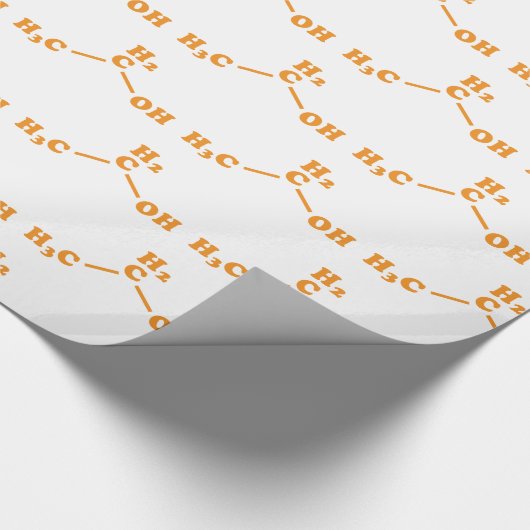 Papier Cadeau Alcool Éthanol Formule chimique moléculaire (Coin)