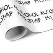 Papier Cadeau Alcool Mishap (Coin rond)
