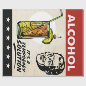 PAPIER CADEAU ALCOOL SOLUTION MAN (Plat)