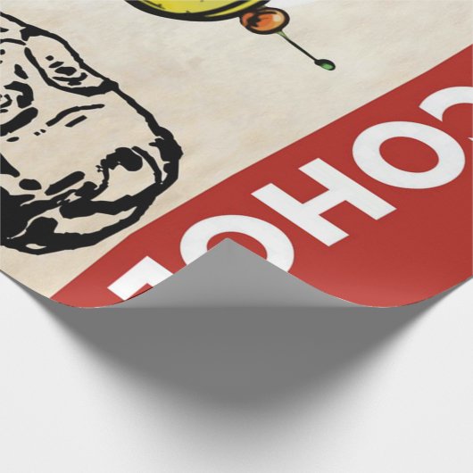 PAPIER CADEAU ALCOOL SOLUTION MAN (Coin)