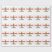 Papier Cadeau Alderney, Drapeau (Plat)