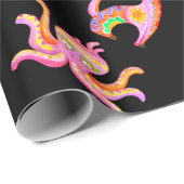 Papier Cadeau Alebrijes enveloppant du papier (Coin rond)