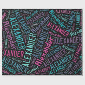Papier Cadeau ALEXANDER Nom conception du texte - Modifier l'arr (Plat)