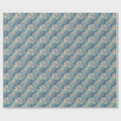 Papier Cadeau Alexandrite Blue Glassy Texture (Plat)