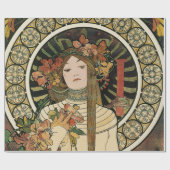 Papier Cadeau Alfonse Mucha Trappistine Nouveau (Plat)