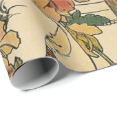 Papier Cadeau Alfonse Mucha Trappistine Nouveau (Coin rond)