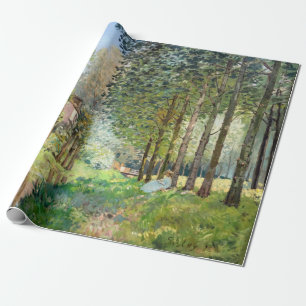 Papier Cadeau Alfred Sisley - Repos au bord du ruisseau