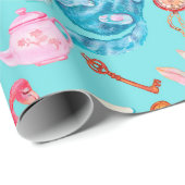 Papier Cadeau Alice au pays des merveilles Aquarelle (Coin rond)