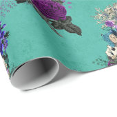 Papier Cadeau Alice au pays des merveilles Cartes et Roses (Coin rond)