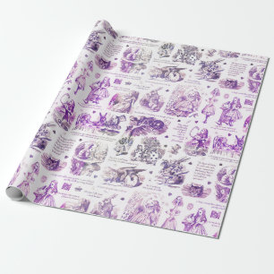 Papier Cadeau Alice au pays des merveilles Citations de Toile po