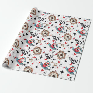 Papier Cadeau Alice au pays des merveilles Collage Cadeau de Noë