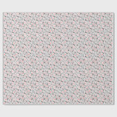 Papier Cadeau Alice au pays des merveilles en noir blanc rouge s (Plat)