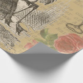 Papier Cadeau Alice au pays des merveilles Flamant rose classiqu (Coin)