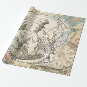 Papier Cadeau Alice au pays des merveilles La chenille : Tenniel