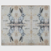 Papier Cadeau Alice au pays des merveilles lapin blanc (Plat)