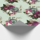 Papier Cadeau Alice au pays des merveilles Lapin Vert (Coin)