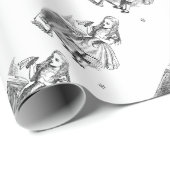 Papier Cadeau Alice au pays des merveilles - par le psyché (Coin rond)