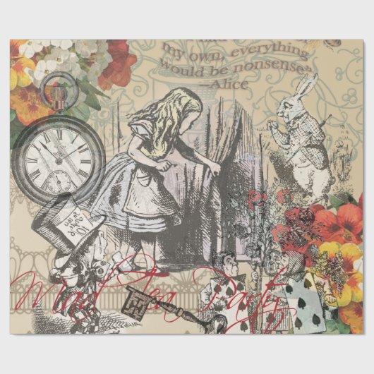 Papier Cadeau Alice au pays des merveilles Rideau Art classique (Plat)