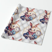 Papier Cadeau Alice Au Pays Des Merveilles Thème Mariage Lapin (Déroulé)