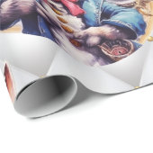 Papier Cadeau Alice Au Pays Des Merveilles Thème Mariage Lapin (Coin rond)