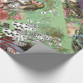 Papier Cadeau alice cartes pays des merveilles (Coin)