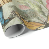 Papier Cadeau Alice Cheshire Chat Wonderland Tree Garden (Coin rond)