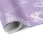 Papier Cadeau Alice dans l'enveloppe de cadeau de lavande de (Coin rond)