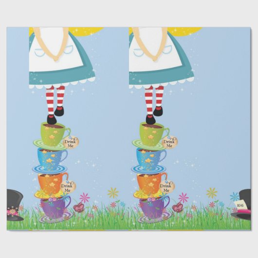 Papier Cadeau Alice dans l'enveloppe de cadeau du pays des (Couture)