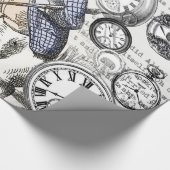 Papier Cadeau Alice de lapin blanc au pays des merveilles (Coin)