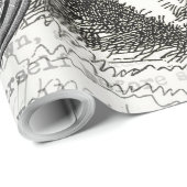 Papier Cadeau Alice de lapin blanc au pays des merveilles (Coin rond)