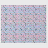 Papier Cadeau Alice en Wonderland hiver sur Arrière - plan rose/ (Plat)