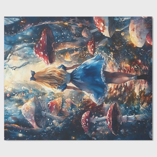 Papier Cadeau Alice in Wonderland Decoupage (Plat)