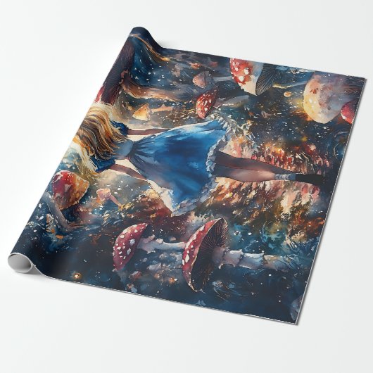 Papier Cadeau Alice in Wonderland Decoupage (Déroulé)