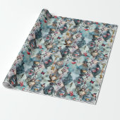 Papier Cadeau Alice in Wonderland Pattern (Déroulé)