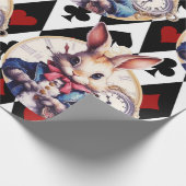 Papier Cadeau Alice In Wonderland Rabbit and Card Thème (Coin)
